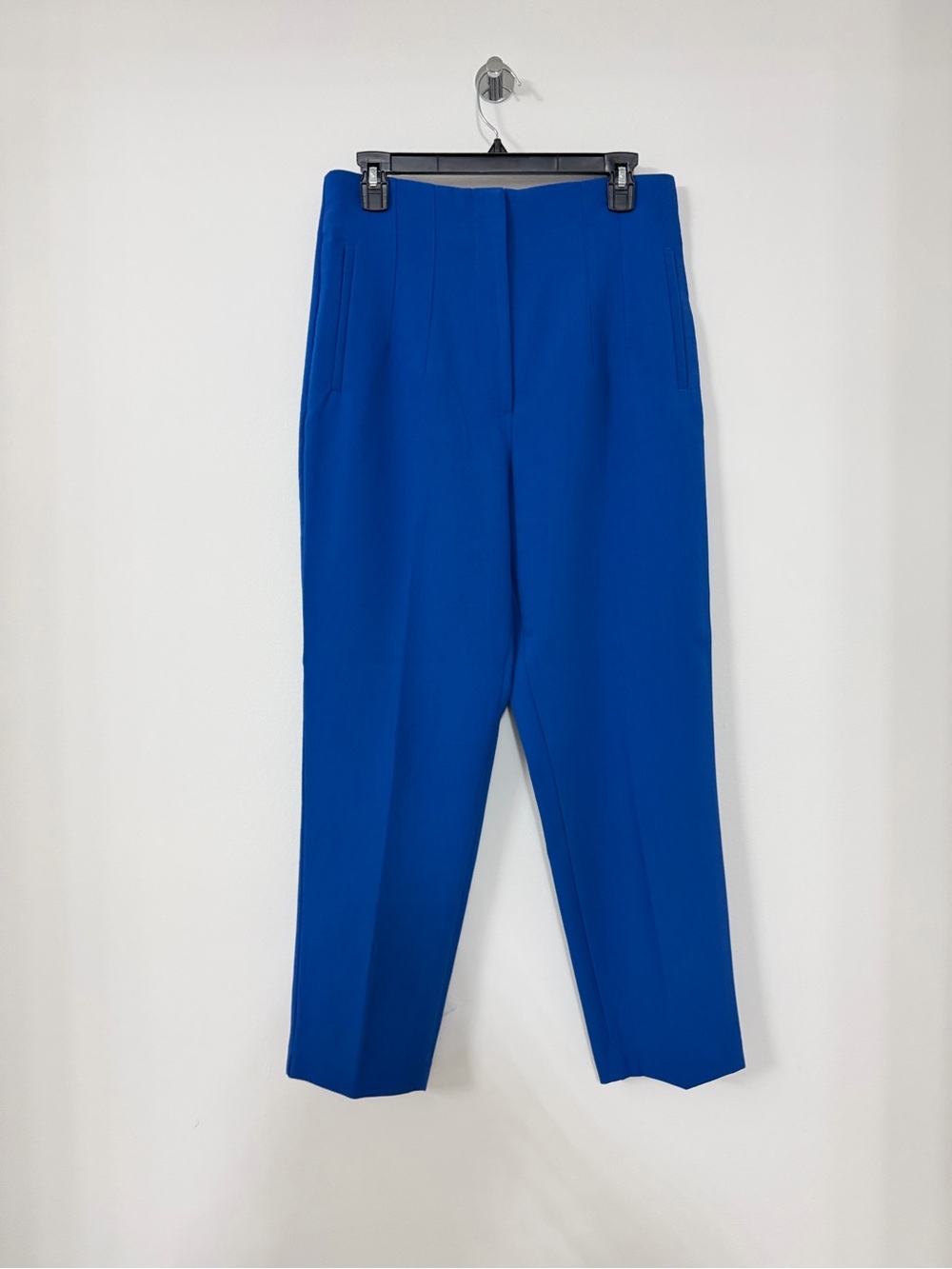 Zara Electric Blue High-Waist Tapered Trousers